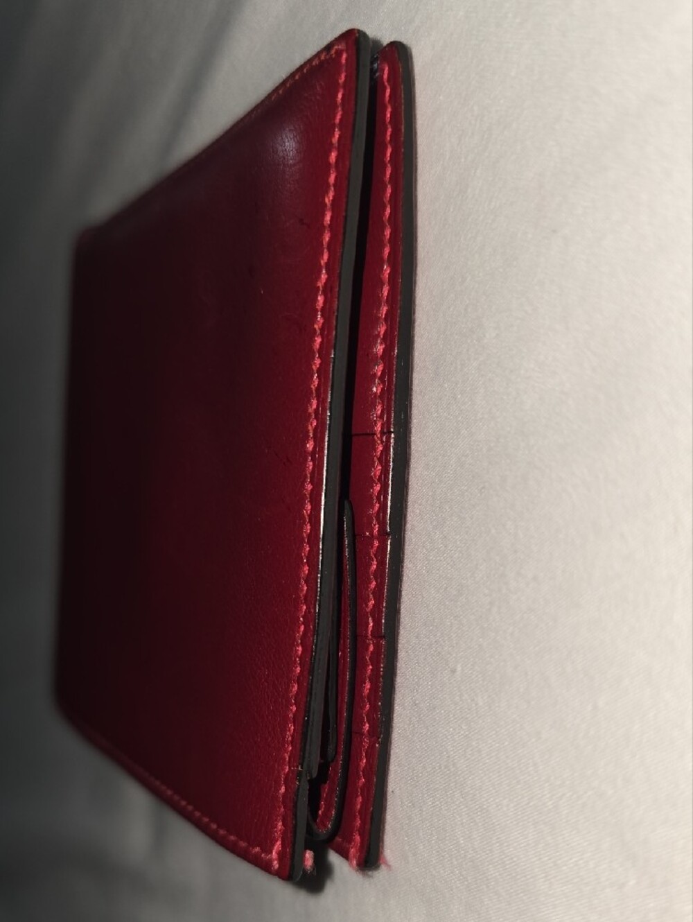 Hermes Red Compact Leather BiFold Wallet - Picture 8 of 10